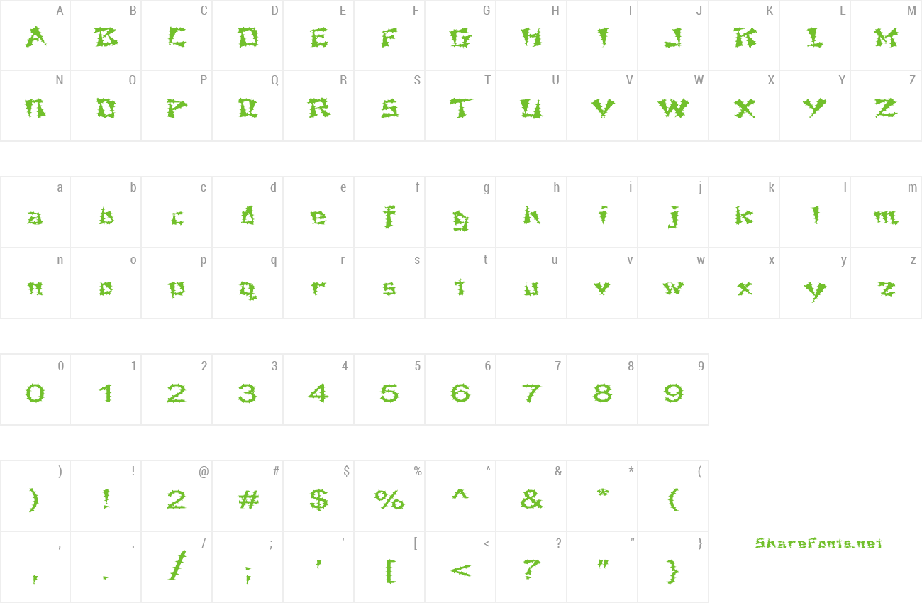 Font FZ UNIQUE 21 SPIKED EX preview