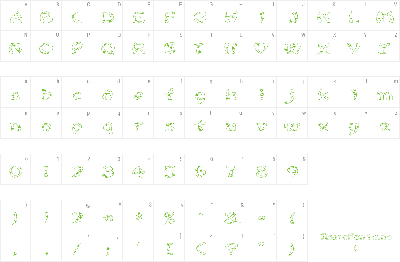 Font FZ UNIQUE 22 SPOTTED EX preview