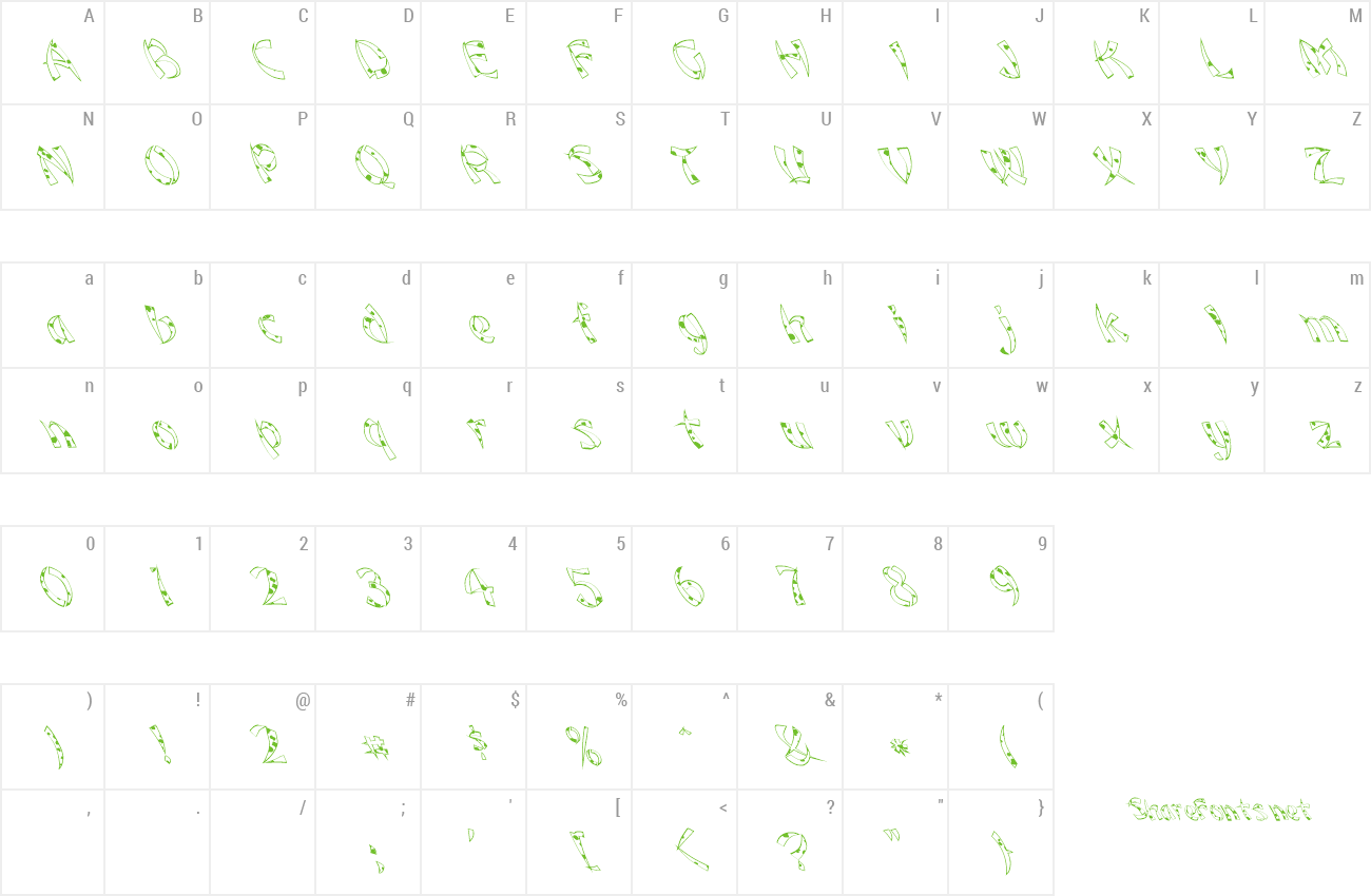 Font FZ UNIQUE 22 SPOTTED LEFTY preview