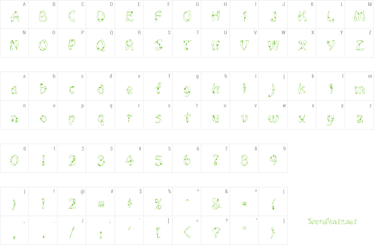 Font FZ UNIQUE 22 SPOTTED preview