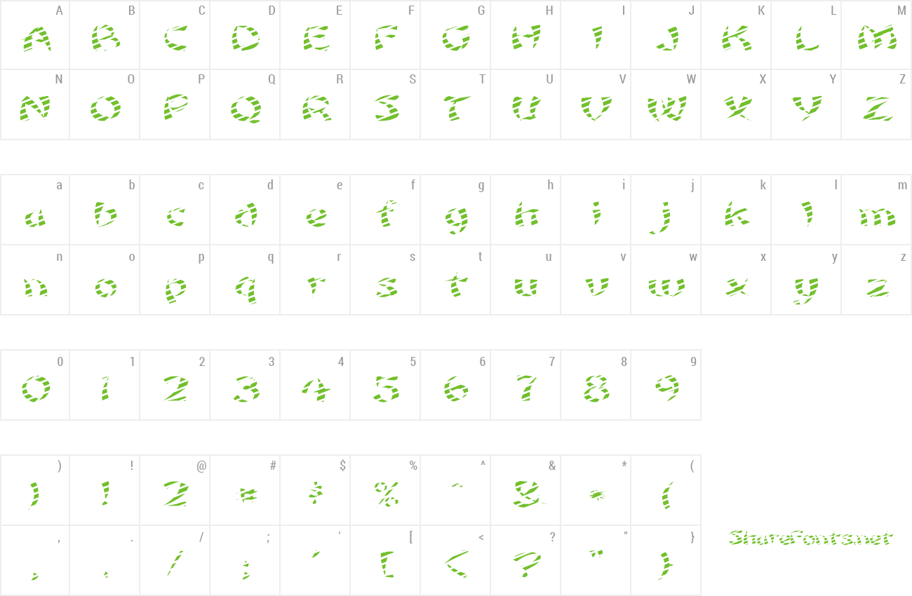 Font FZ UNIQUE 22 STRIPED EX preview