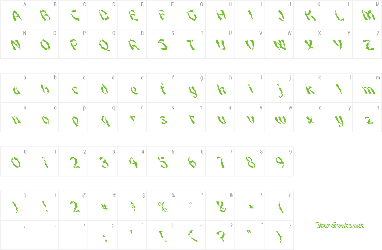 Font FZ UNIQUE 22 WAVEY LEFTY preview