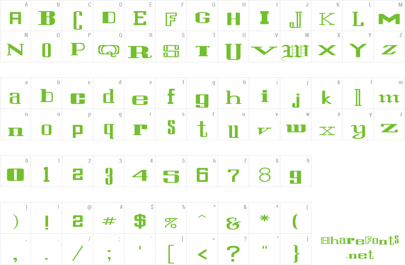 Font FZ UNIQUE 24 EX preview