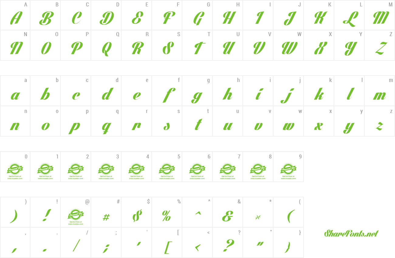 Font Lighthouse preview