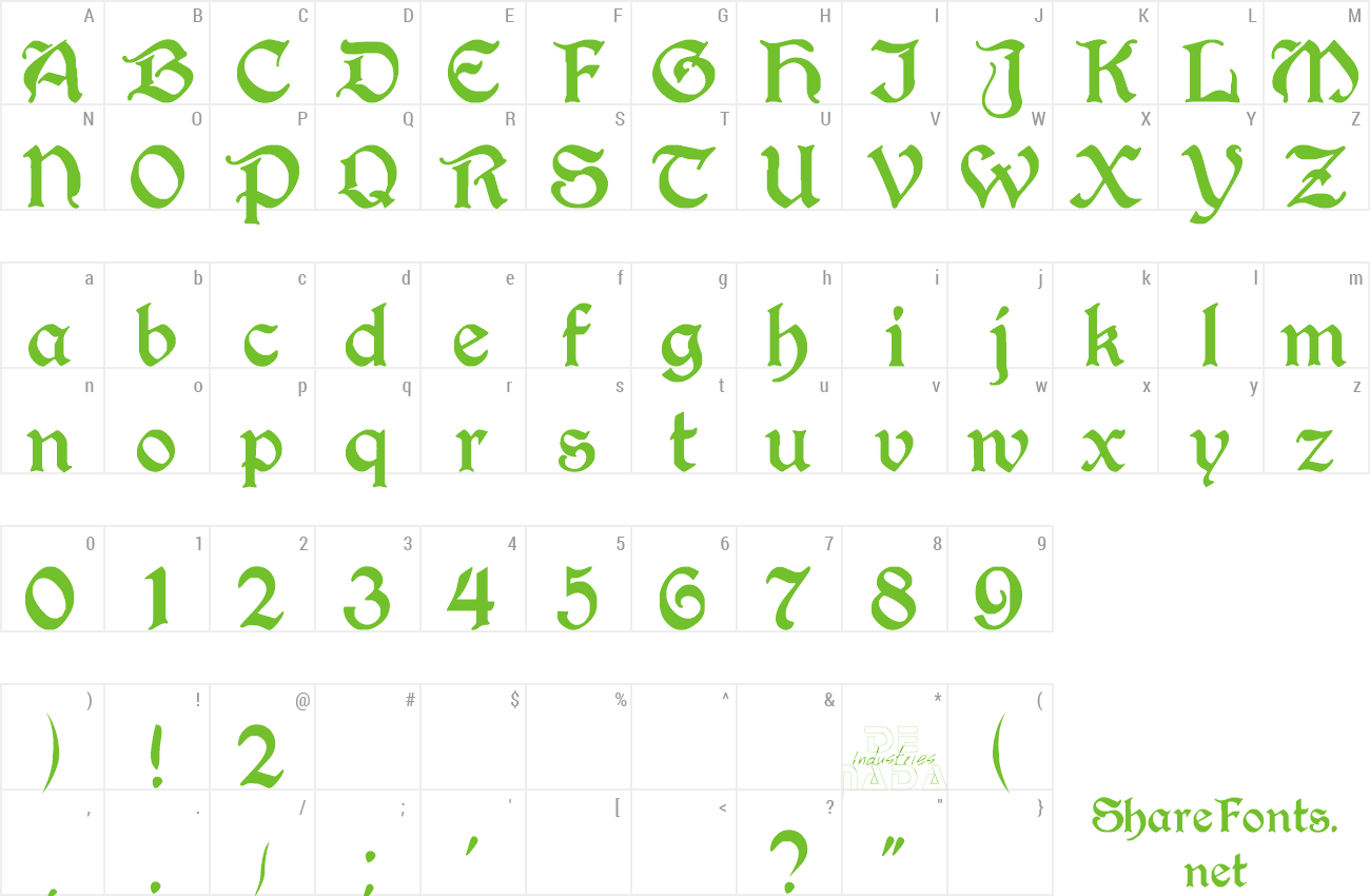 Font Perry Gothic preview