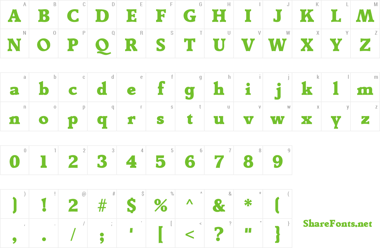 Font TractoDisplaySSi preview