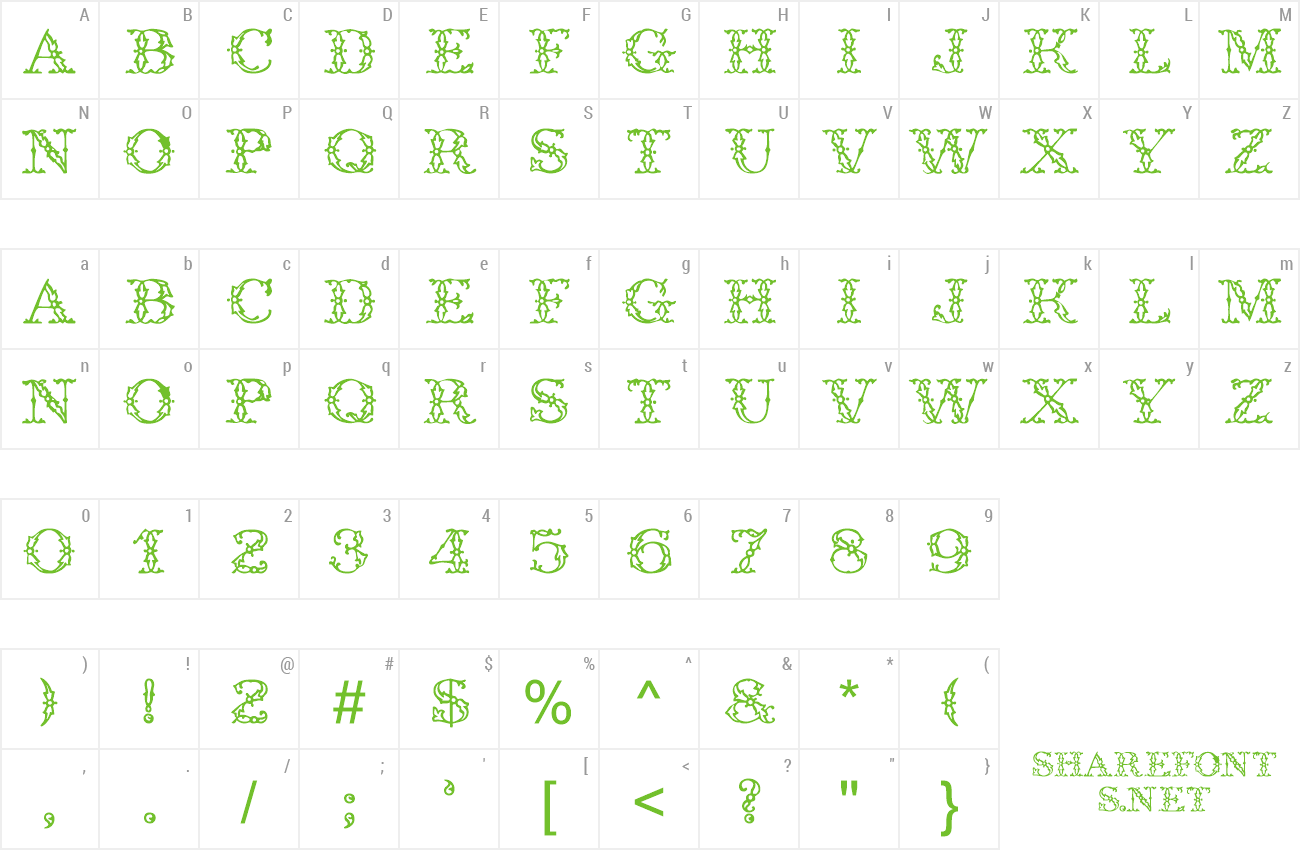 Font TrellisDisplayCapsSSi preview