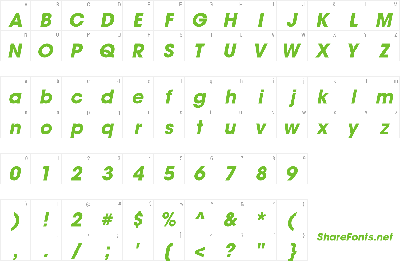 Font TrendexBlackSSi preview