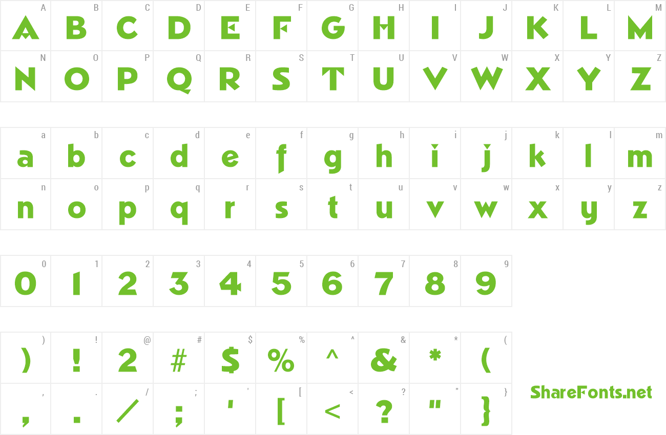 Font TricorneDisplaySSi preview
