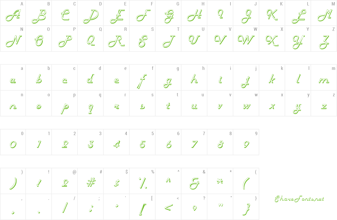 Font TubulaScriptSSi preview