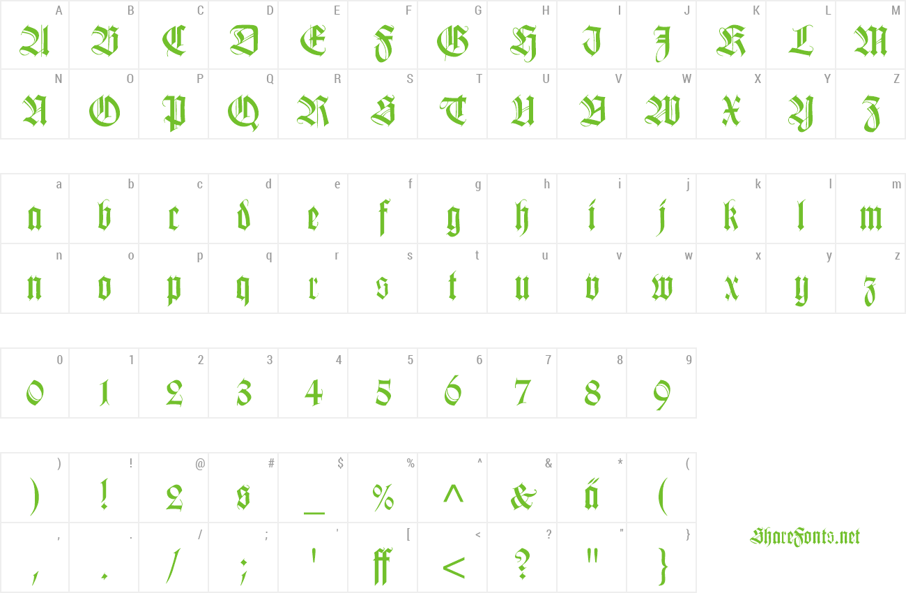 Font TudorSSi preview