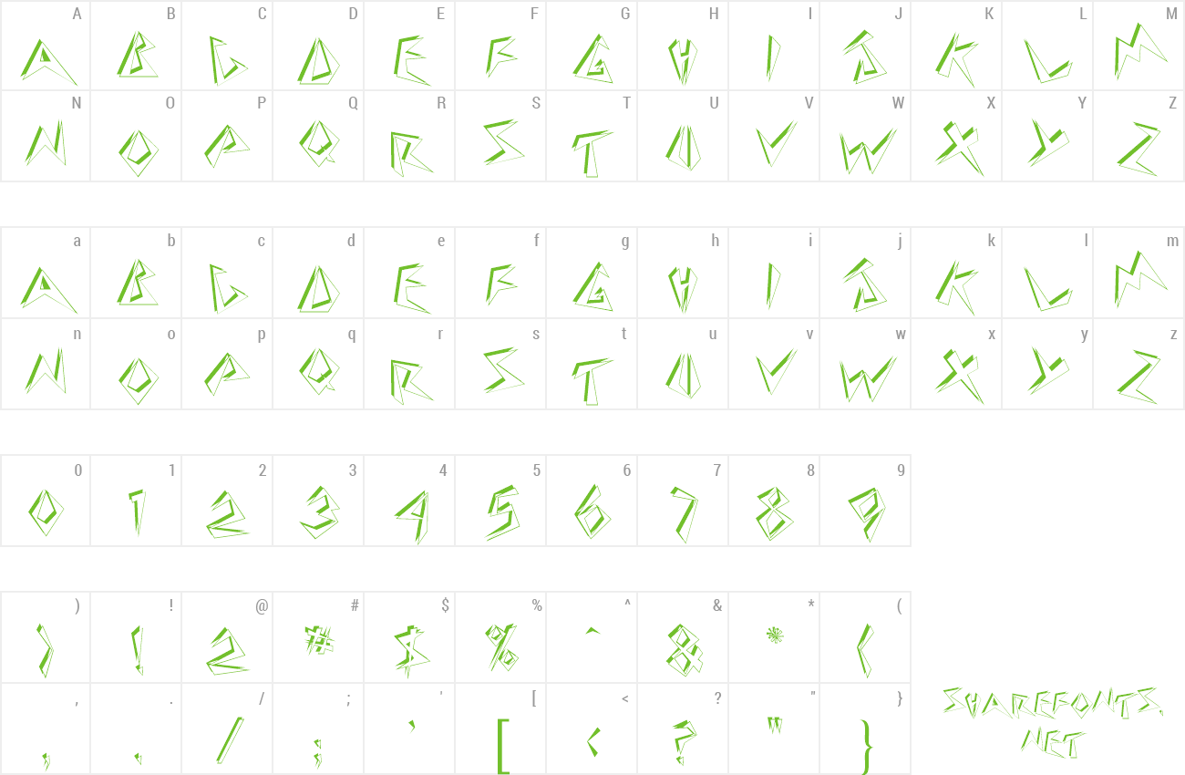 Font TwosieDisplayCapsSSi preview