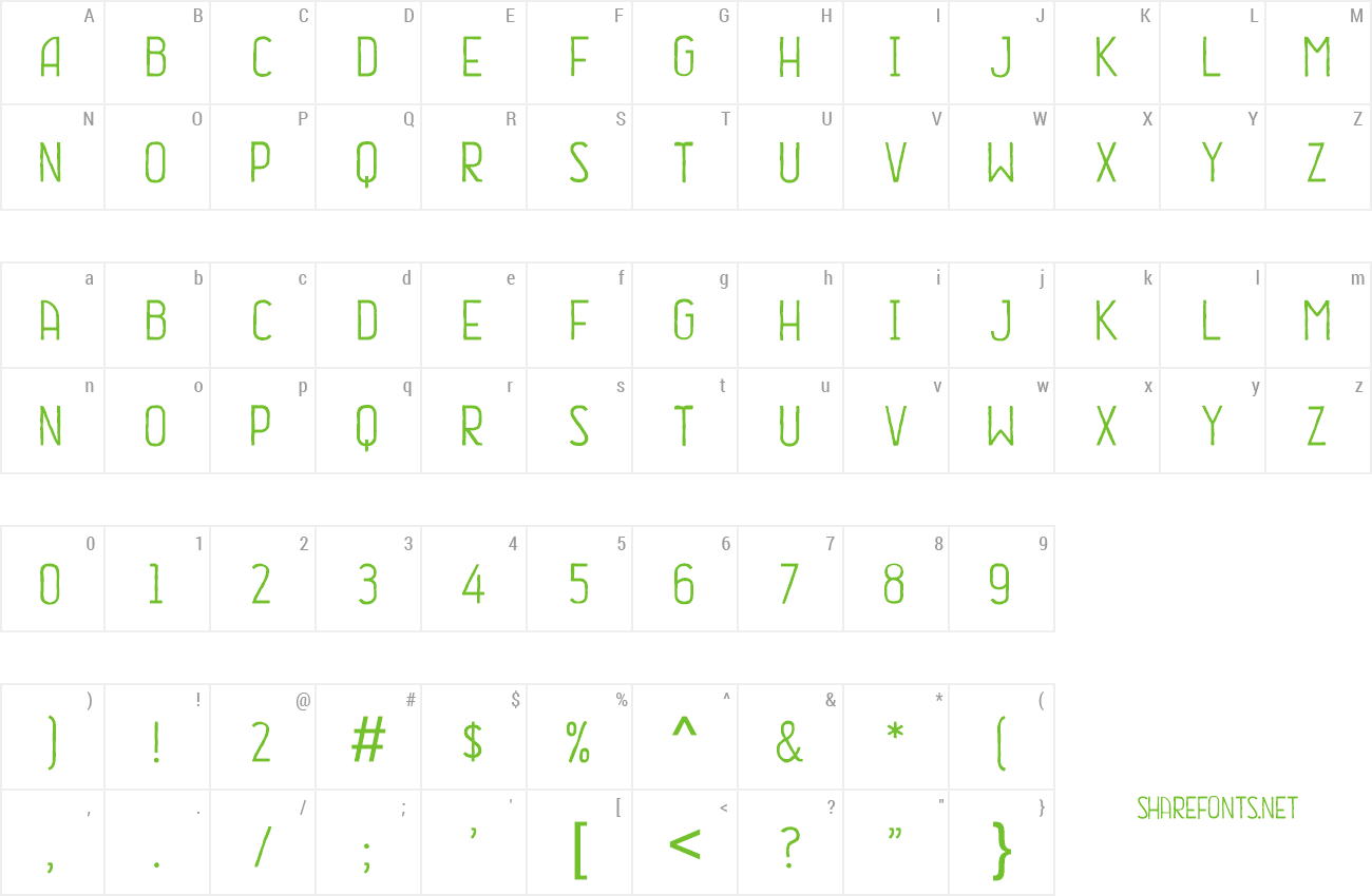 Font Wermland Gothic preview