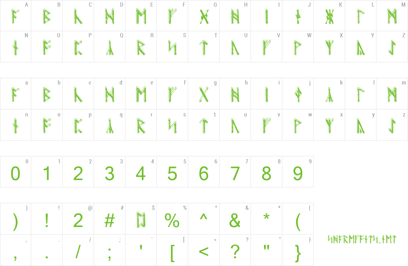 Font Beowulf Runic preview