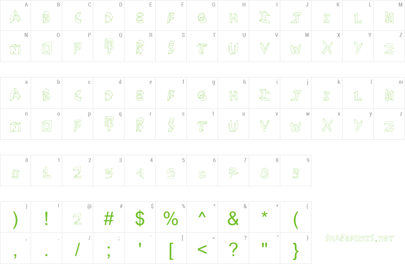 Font Extra Dimension preview