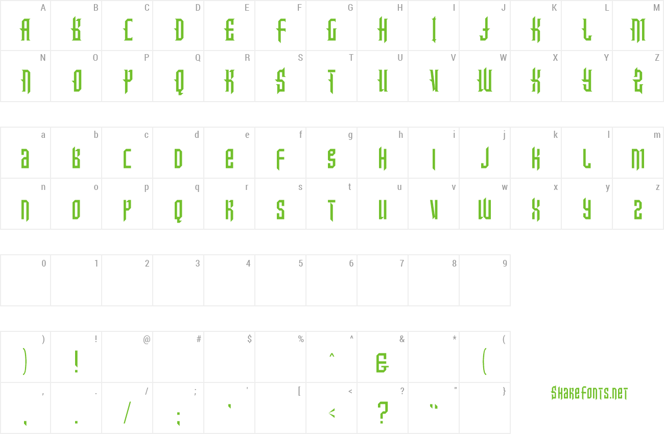 Font IntoTheBlue preview