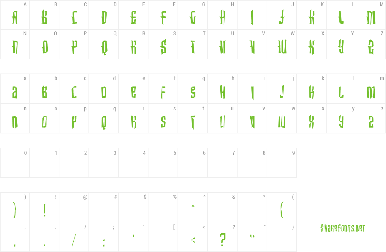 Font IntoTheBlueKrush preview