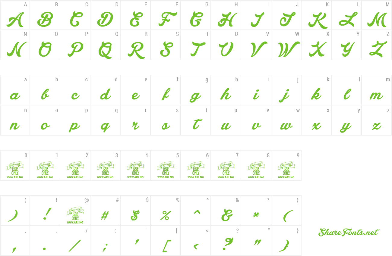 Font Lakesight preview