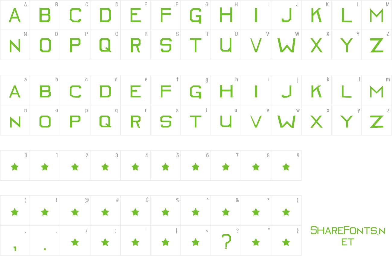 Font MCAuto preview