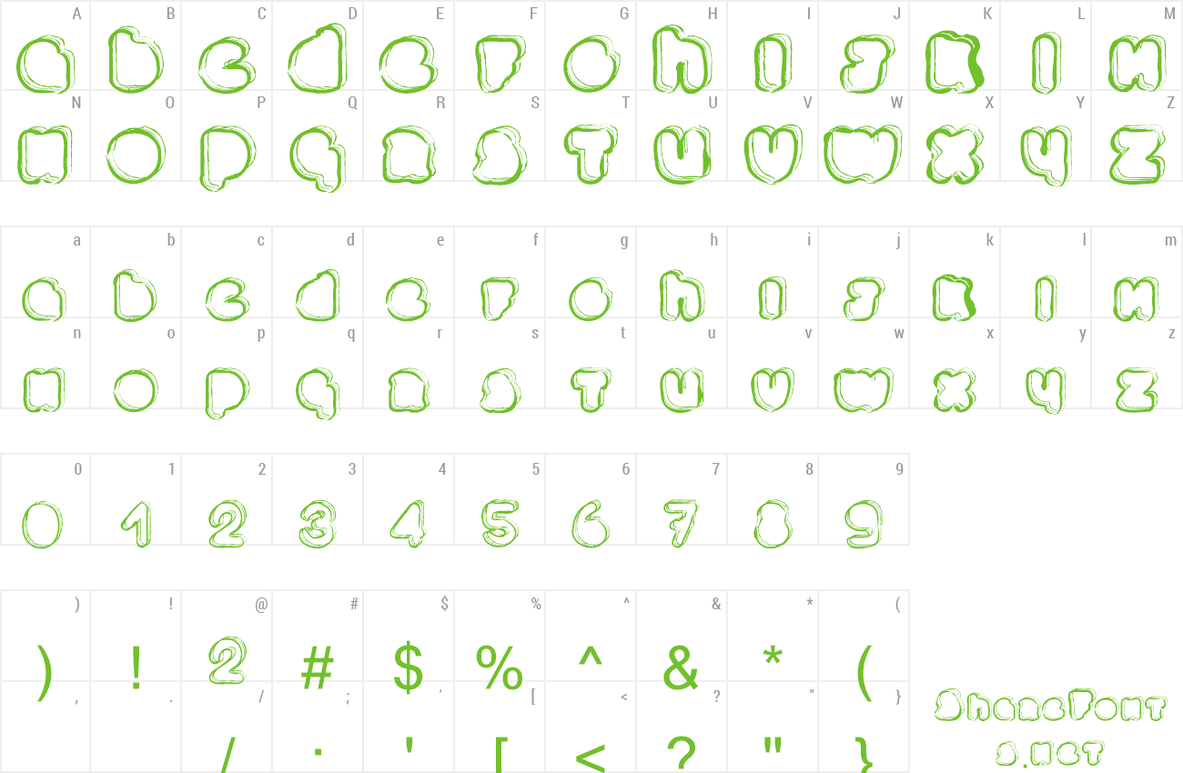 Font Ponctuation preview