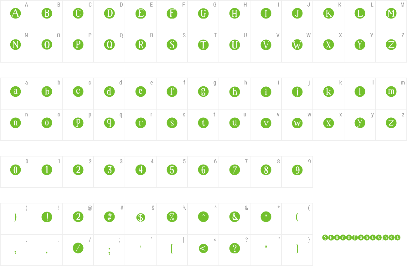 Font SA Dots preview