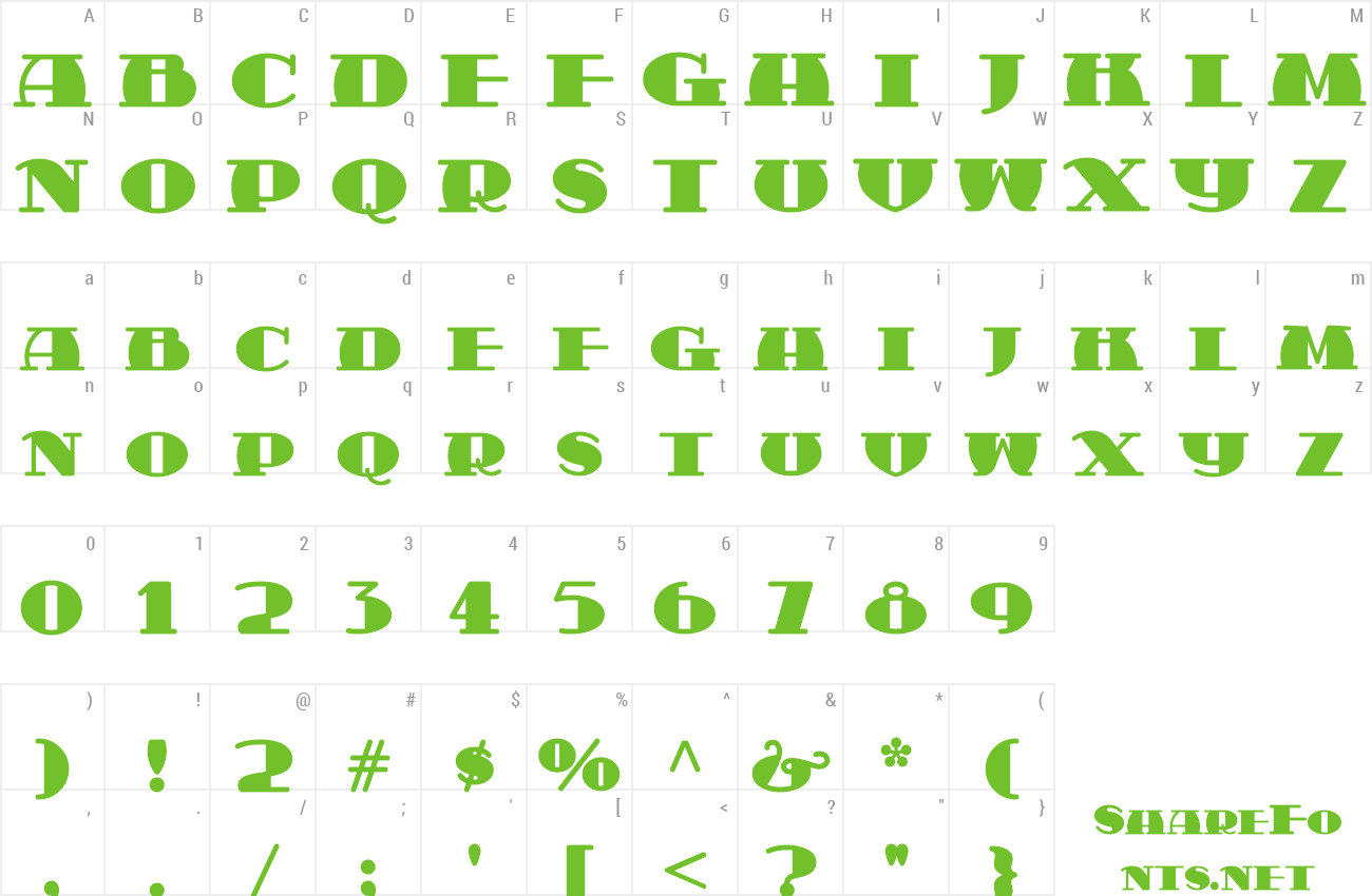 Font Sabrina Zaftig NF preview