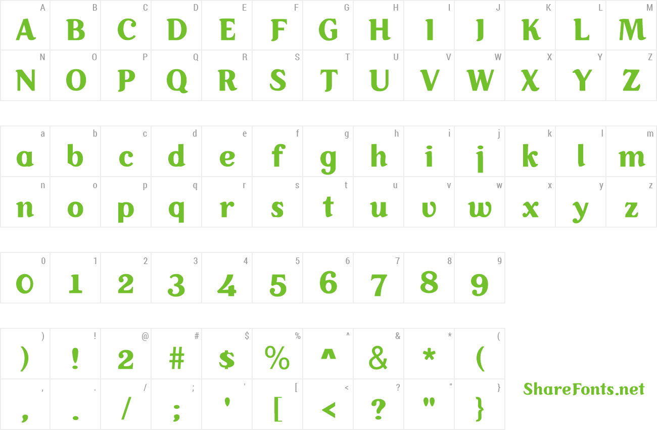 Font Sadness preview