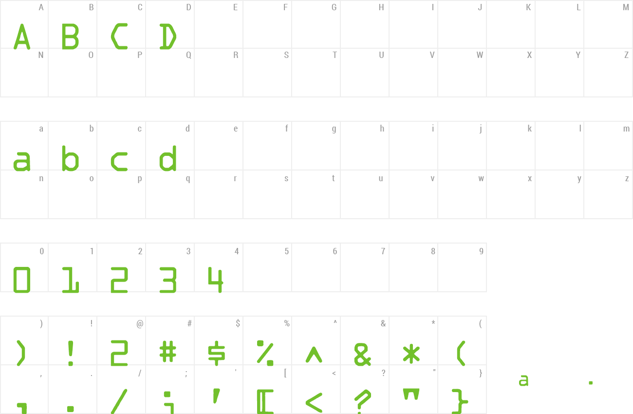 Font SAdvOCRA preview