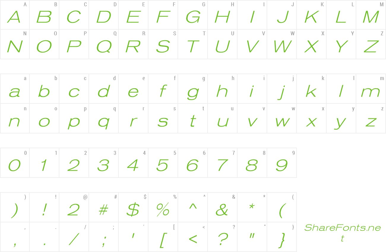 Font Sage Extended Light preview