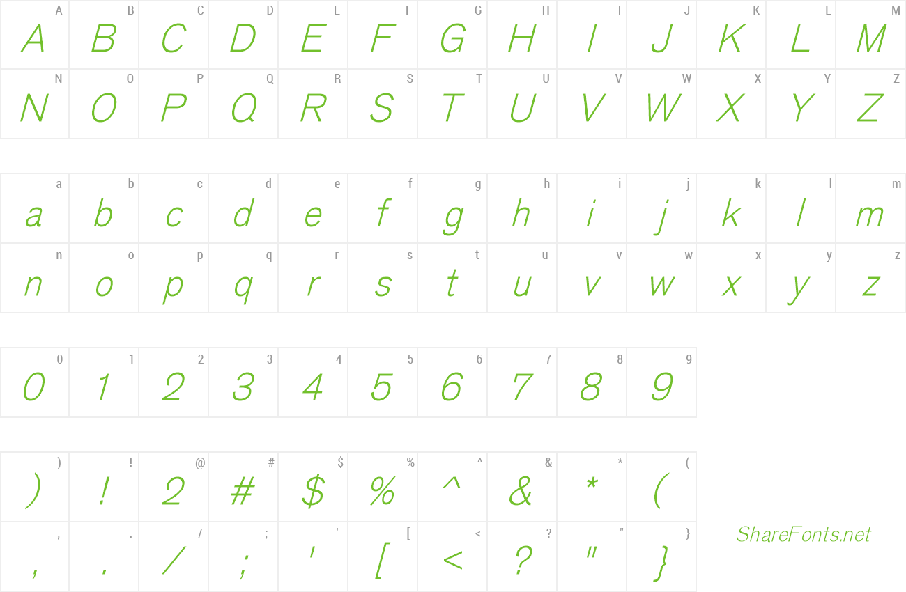 Font Sage Light preview