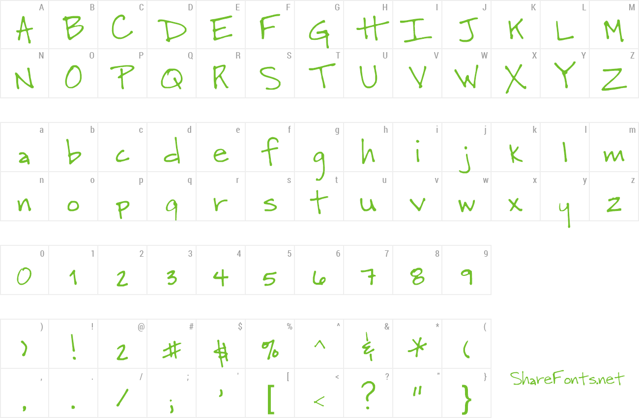 Font SF-Heather preview