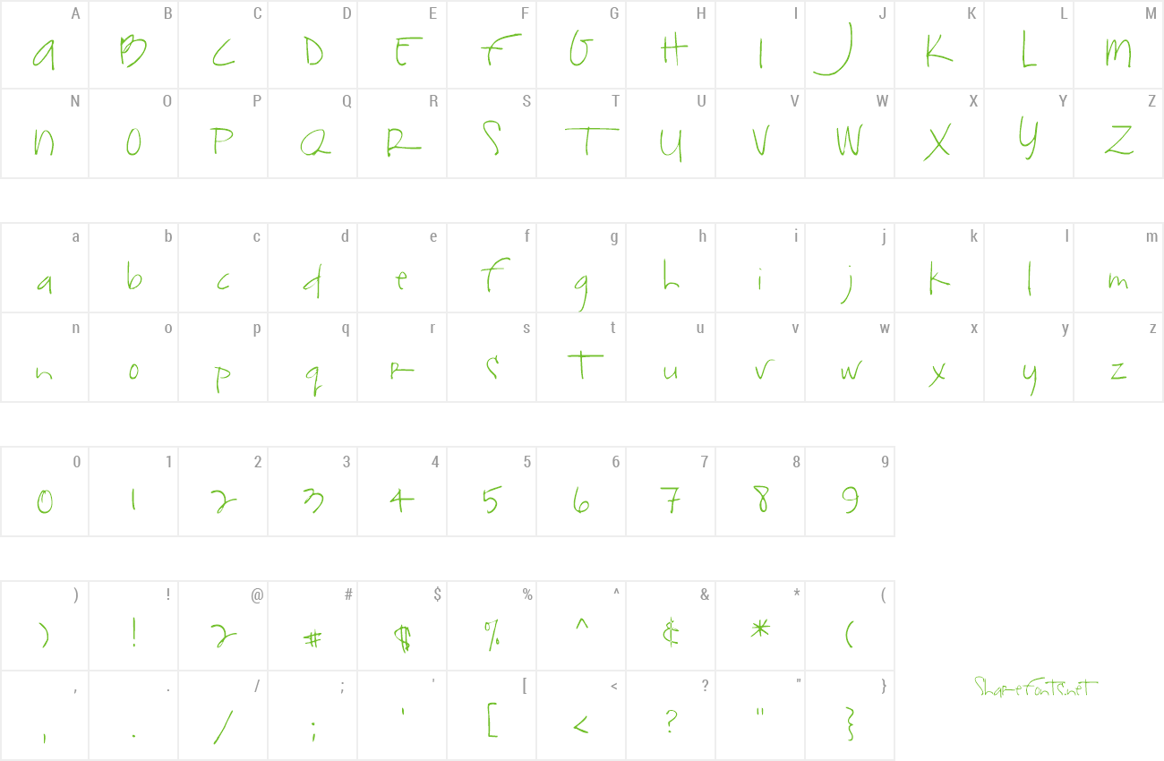 Font SF-Jojo2 preview