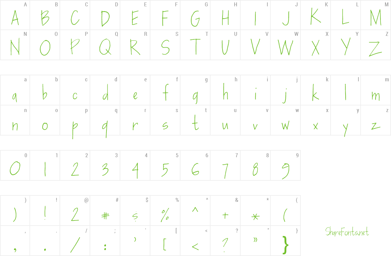 Font SF-Karens preview