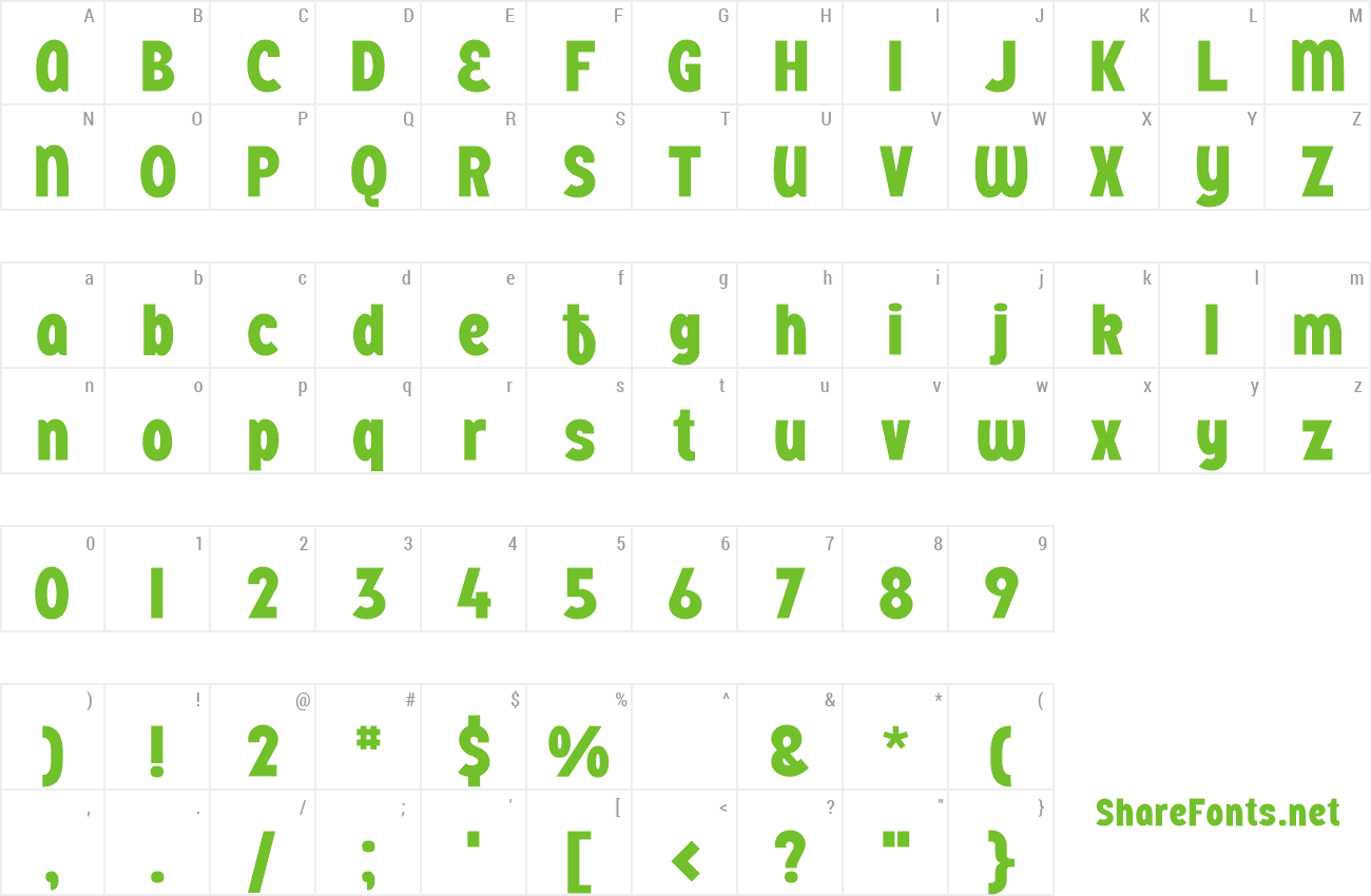 Font SisterBlack preview