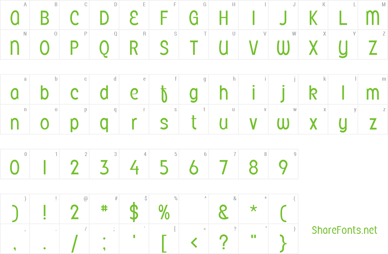 Font SisterLight preview