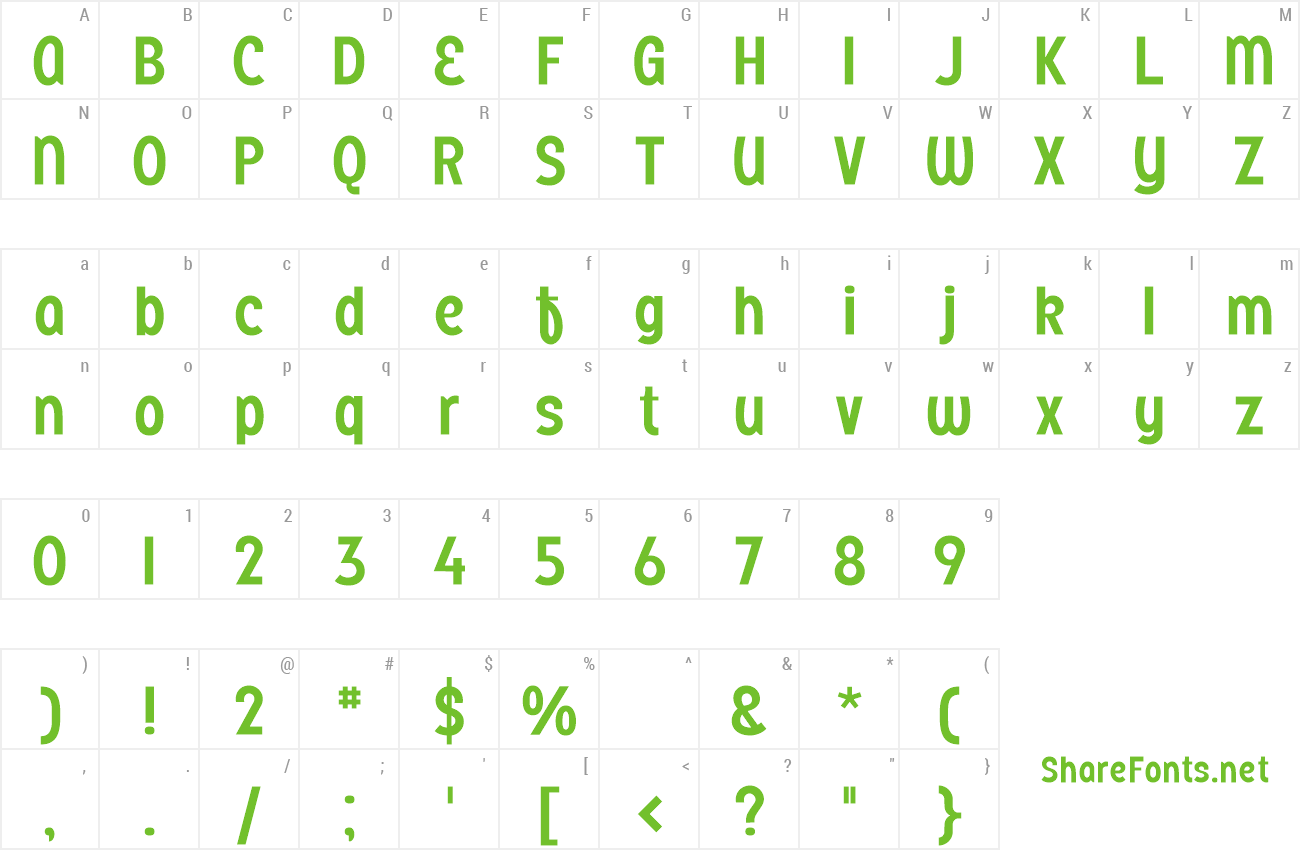 Font SisterMedium preview