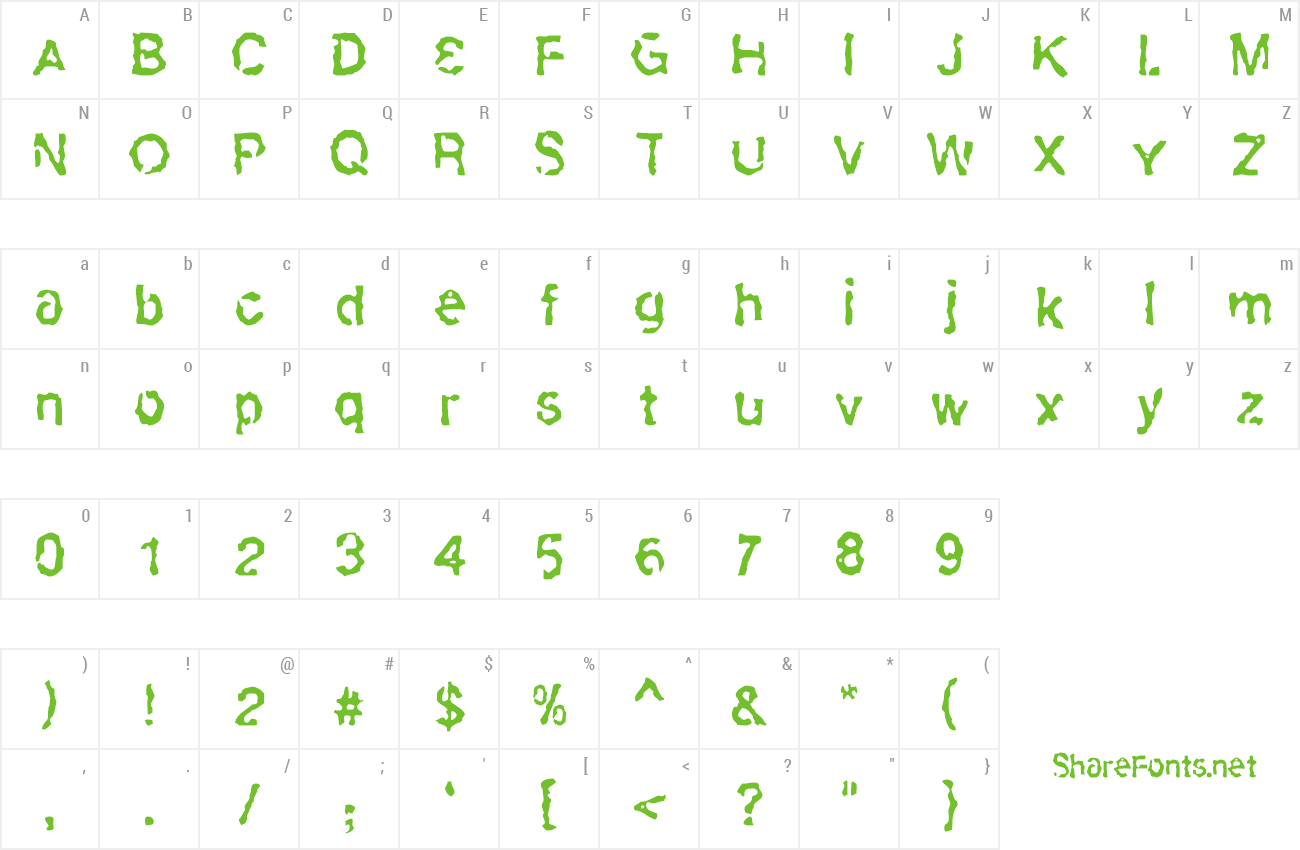 Font Slackhappy preview