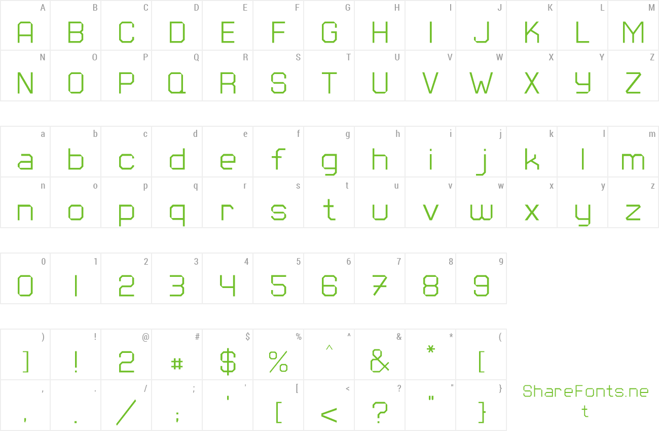 Font Square45 preview