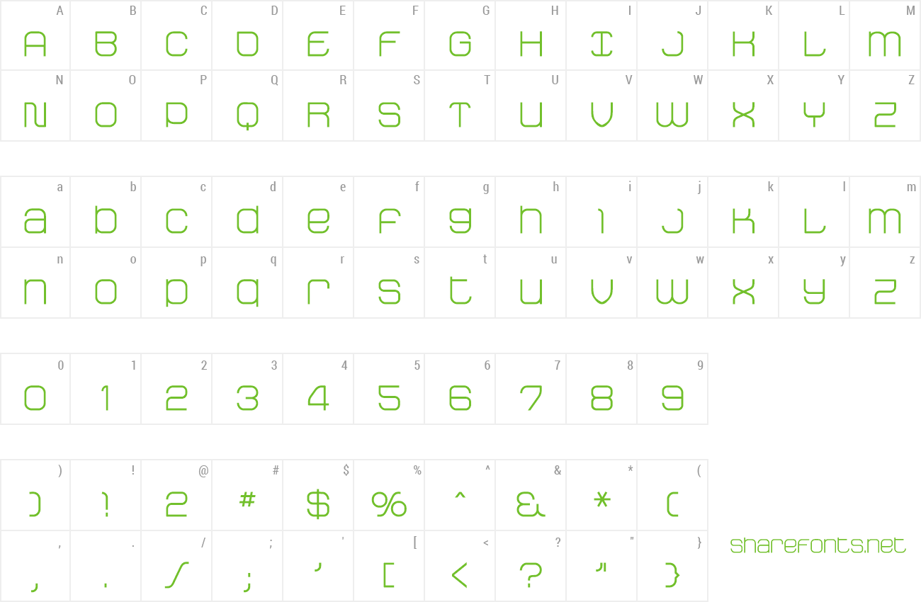 Font StakRegular preview