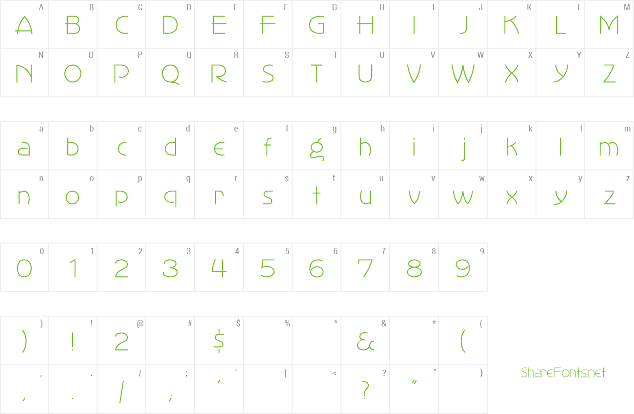 Font Stringline Gothic preview