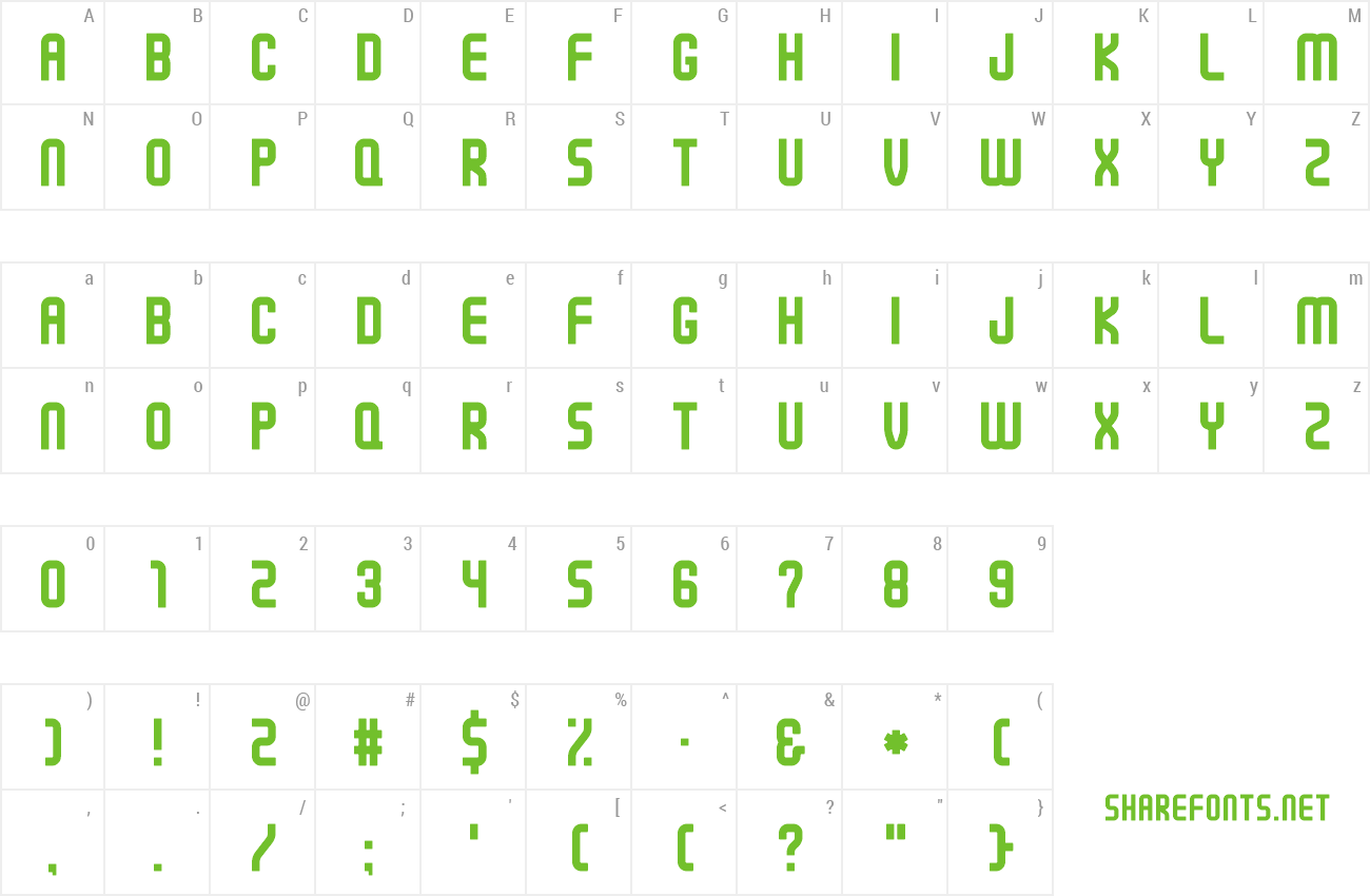 Font TekutekuAL preview