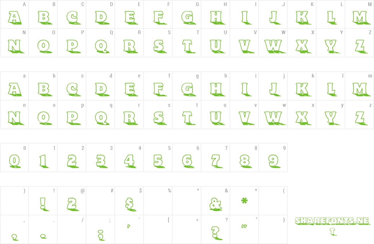 Font Toyland Outline Capital preview