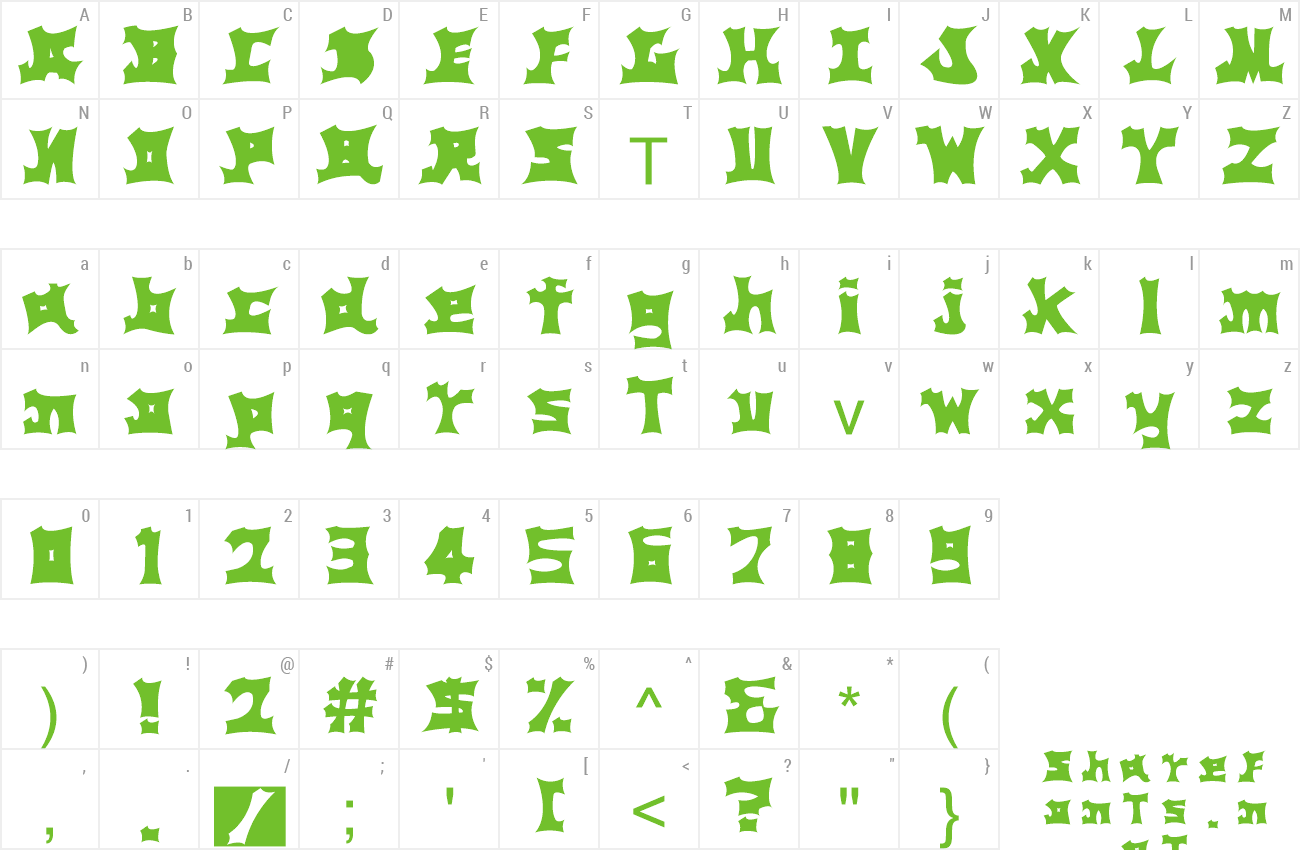 Font WALL pain preview