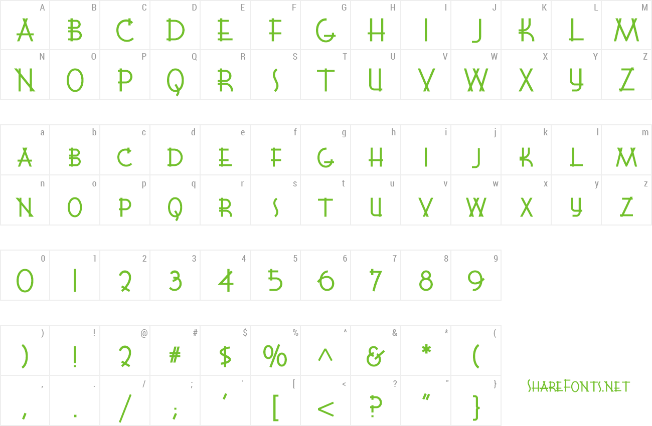 Font Wigwam HB preview