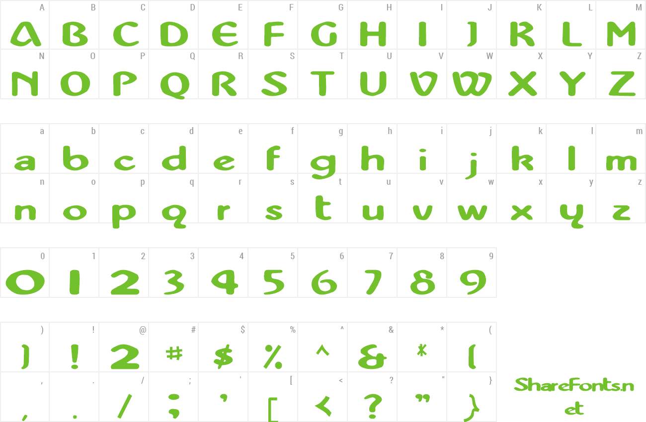 Font MorEhouseType97 preview