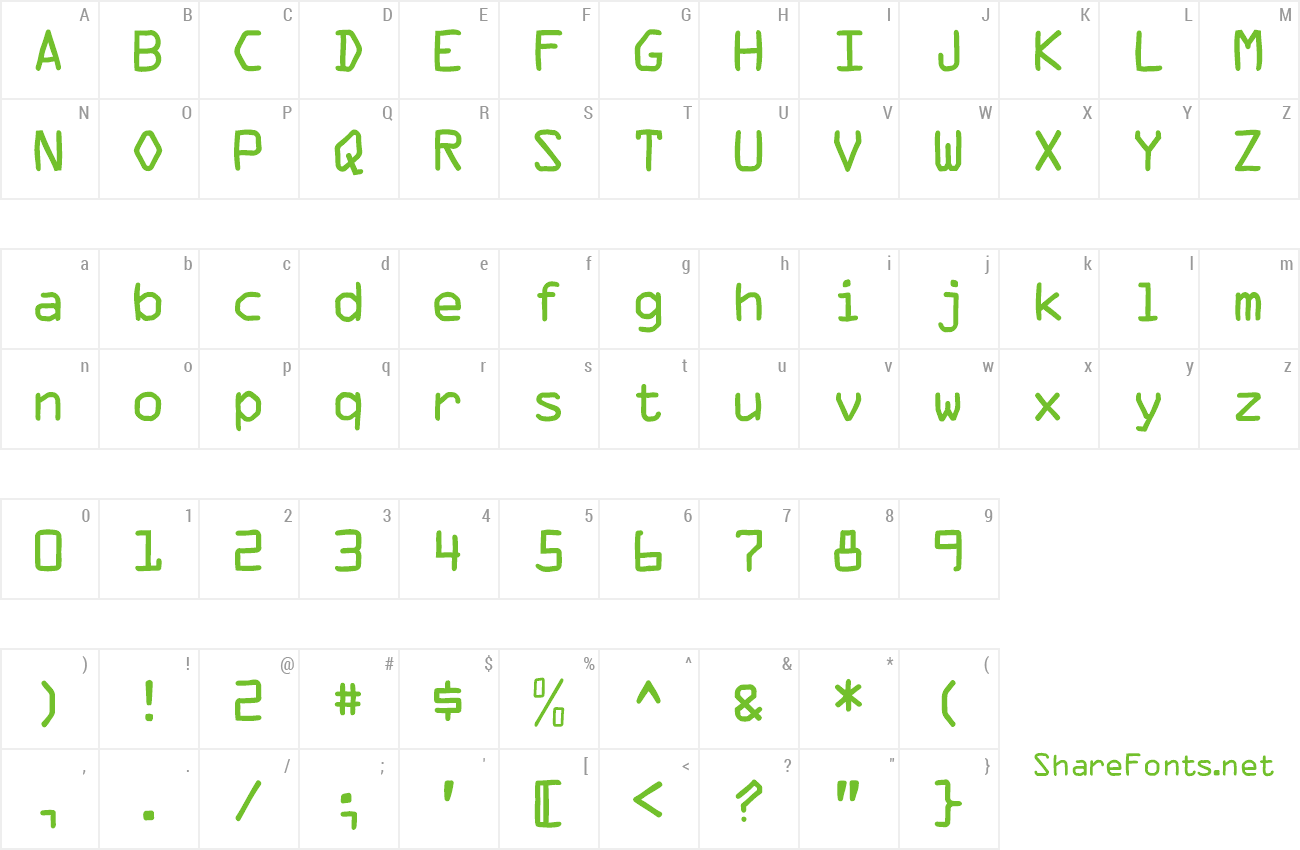 Font MKOCR preview
