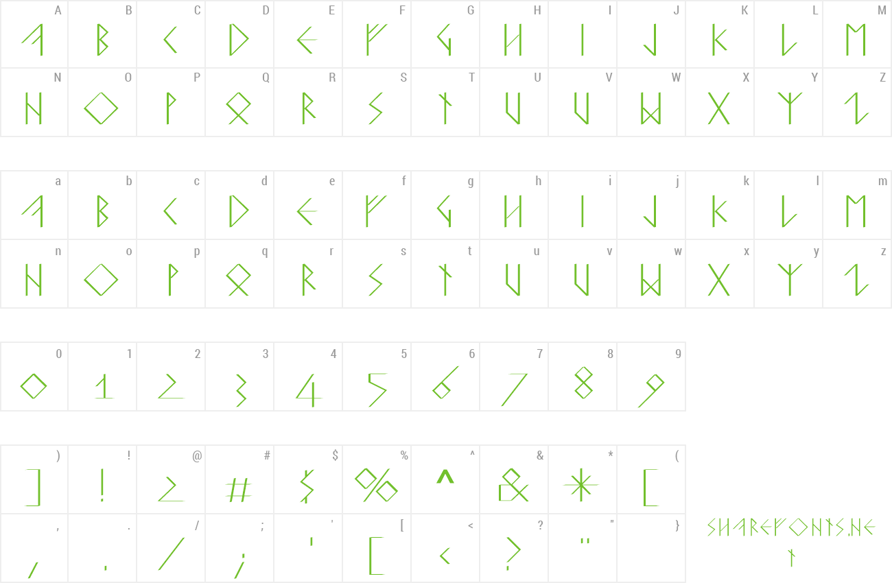 Font Runish Quill preview