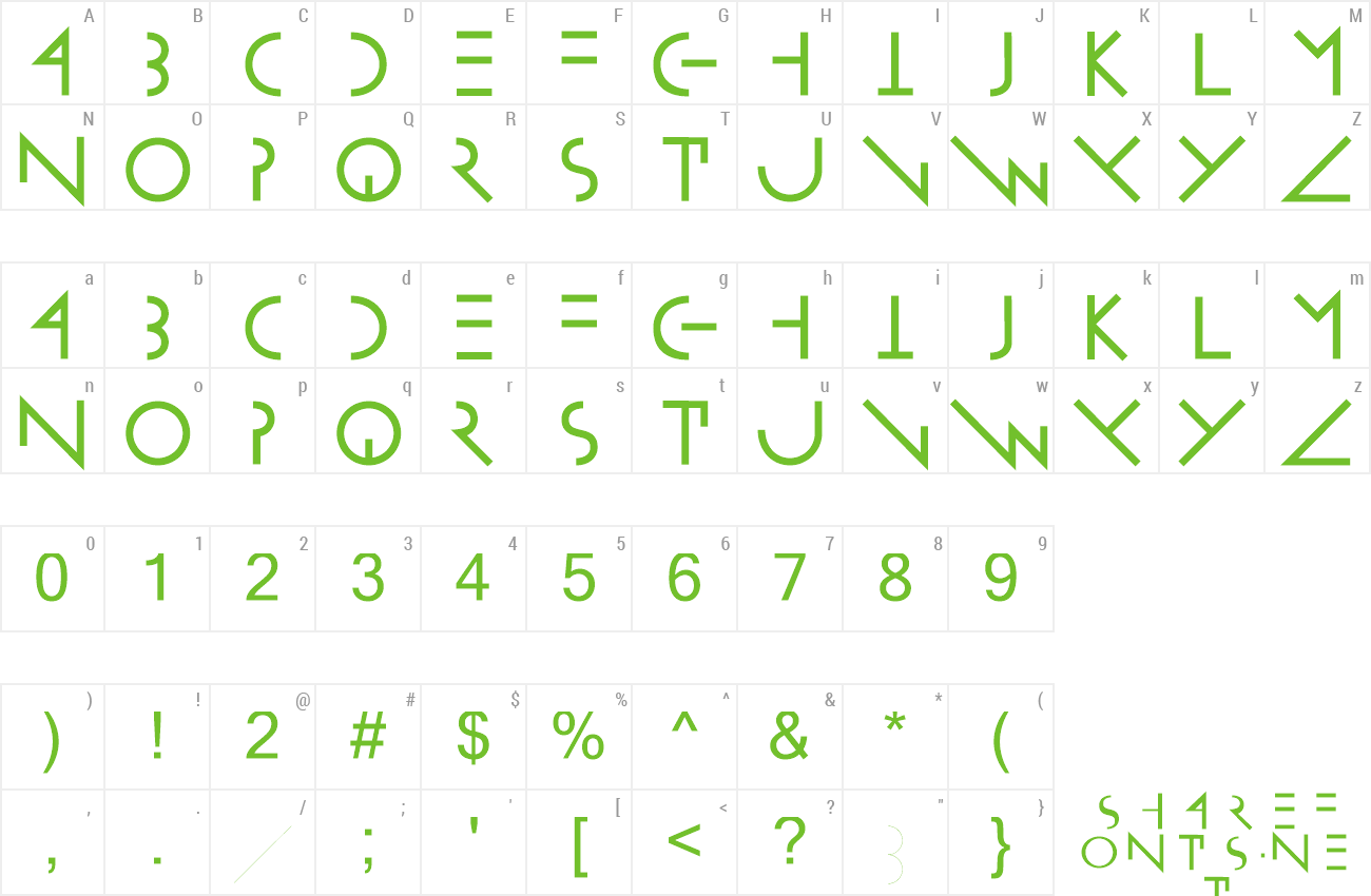 Font Linearus preview