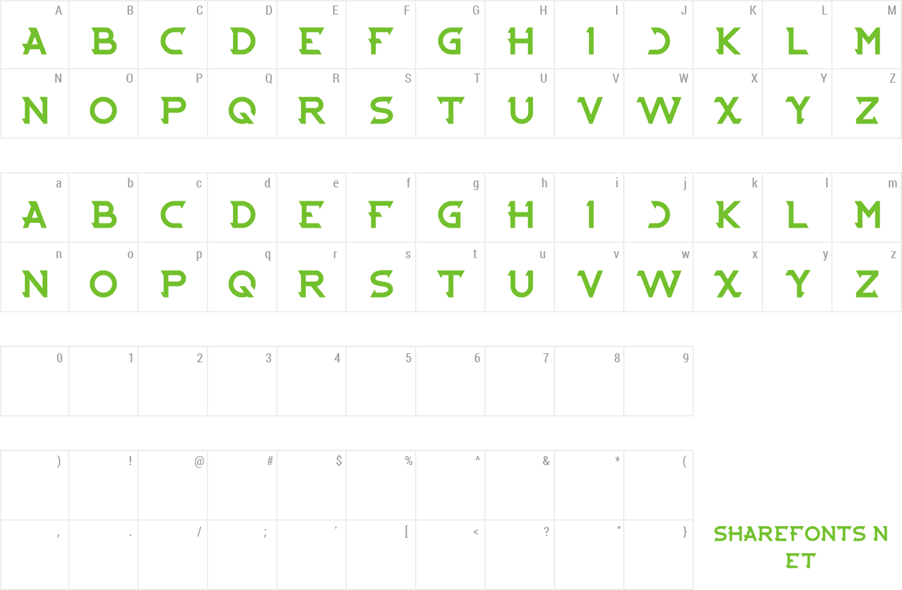 Font Cybertooth preview