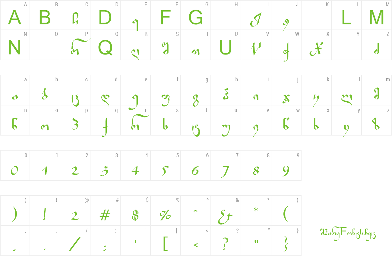 Font Aladdin Georgian preview